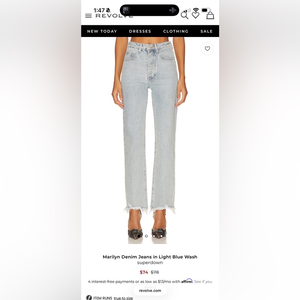 REVOLVE Light Blue Straight Leg Jeans